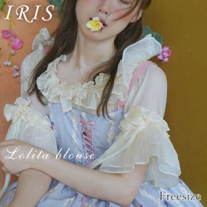 ロリータ ブラウスのみ　シャツのみ lolita  コーデ自由 リボン ロリィタレディース 可愛い 姫様 仮装   コスプレ 学園祭 イベント 普段 