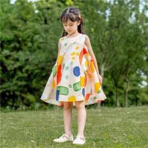 子供 ワンピース 女の子 キッズ ノースリーブ 涼しい 子供服 夏服 綿100％ コットン カジュアル ナチュラル 可愛い ジュニア ガールズ お