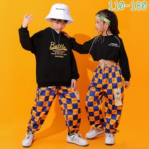 キッズダンス衣装  子供服 セットアップ 子供 ダンス服 ヒップホップ HIPHOP キッズ  女の子 男の子 ガールズ トップス  Tシャツ パンツ 