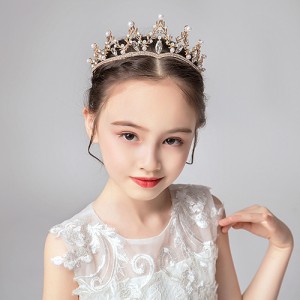 子供ヘッドドレス 髪飾り ティアラ クラウン ヘアアクセサリー ウェディング ゴージャス フォーマル 着物 成人式 子供の日 誕生日 結婚式