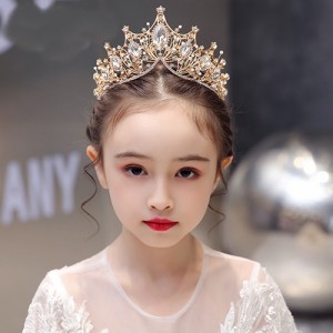 子供ヘッドドレス 髪飾り ティアラ クラウン ヘアアクセサリー ウェディング ゴージャス フォーマル 着物 成人式 子供の日 誕生日 結婚式