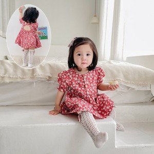 ワンピース ベビーワンピース 子供ワンピース baby 女の子 出産祝い キッズ 半袖 花柄 子供服 春 夏 綿 コットン カジュアル 子ども 可愛