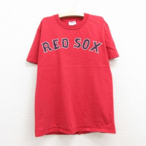古着 マジェスティック 半袖 Tシャツ キッズ ボーイズ 子供服 MLB ボストンレッドソックス ジェイソンバリテック 33 コットン  中古 古着