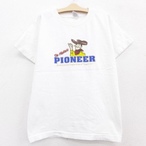 古着 半袖 ビンテージ Tシャツ キッズ ボーイズ 子供服 00年代 00s カウボーイ コットン クルーネック 白 ホワイト 中古 古着