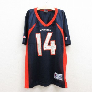 古着 チャンピオン Champion 半袖 ビンテージ フットボール Tシャツ キッズ ボーイズ 子供服 90年代 90s NFL デンバーブロンコ 中古 古着