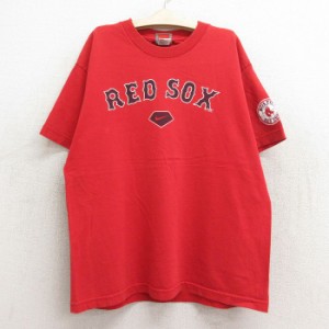 古着 ナイキ NIKE 半袖 ビンテージ Tシャツ キッズ ボーイズ 子供服 00年代 00s MLB ボストンレッドソックス コットン クルー 中古 古着