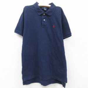 古着 ラルフローレン Ralph Lauren 半袖 ブランド ポロ シャツ キッズ ボーイズ 子供服 90年代 90s ワンポイントロゴ 鹿の子  中古 古着