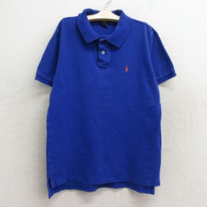 古着 ラルフローレン Ralph Lauren 半袖 ブランド ポロ シャツ キッズ ボーイズ 子供服 90年代 90s ワンポイントロゴ 鹿の子  中古 古着