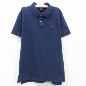 古着 ラルフローレン Ralph Lauren 半袖 ブランド ポロ シャツ キッズ ボーイズ 子供服 90年代 90s ワンポイントロゴ 鹿の子  中古 古着