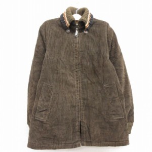 古着 長袖 コーデュロイ ジャケット キッズ ボーイズ 子供服 70年代 70s 太畝 タロン 濃緑 グリーン 内側ボア spe 中古 古着