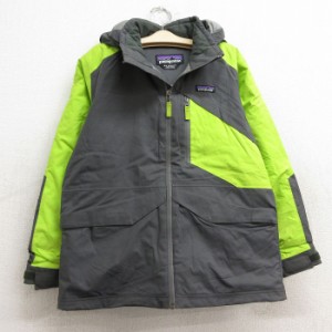 古着 パタゴニア patagonia 長袖 マウンテン ジャケット パーカー キッズ ボーイズ 子供服 濃グレー他 中古 古着