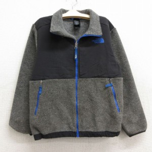 古着 ノースフェイス THE NORTH FACE 長袖 フリース デナリ ジャケット キッズ ボーイズ 子供服 ワンポイントロゴ グレー spe 中古 古着