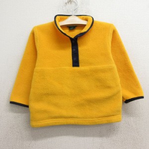 古着 エルエルビーン LLBEAN 長袖 フリース ジャケット キッズ ボーイズ 子供服 00年代 00s スナップT 黄 イエロー 中古 古着