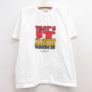 古着 半袖 ビンテージ Tシャツ キッズ ボーイズ 子供服 90年代 90s GRANDPA コットン クルーネック 白 ホワイト 中古 古着