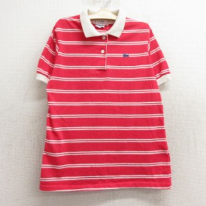 古着 ラコステ LACOSTE IZOD 半袖 ブランド ポロ シャツ キッズ ボーイズ 子供服 80年代 80s ワンポイントロゴ USA製 赤他 レ 中古 古着