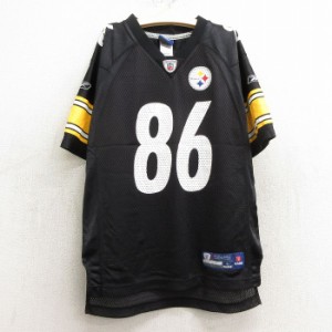 古着 リーボック REEBOK 半袖 ビンテージ フットボール Tシャツ キッズ ボーイズ 子供服 00年代 00s NFL ピッツバーグスティー 中古 古着