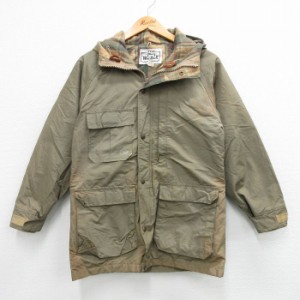 古着 ウールリッチ WOOLRICH 長袖 ジャケット マウンテン パーカー レディース 80年代 80s ラグラン USA製 緑系 グリーン 内側 中古 古着