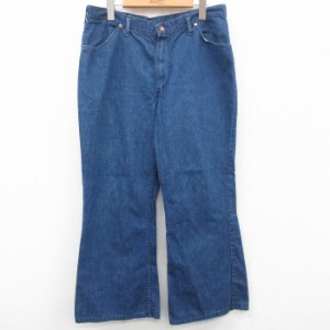 古着 ラングラー Wrangler ジーンズ レディース 80年代 80s ベルボトム スコービル USA製 紺 ネイビー デニム spe 中古 ボトム 中古 古着