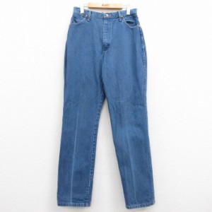 古着 ラングラー Wrangler ジーンズ レディース 90年代 90s コットン USA製 紺 ネイビー デニム 中古 ボトムス ジーパン Gパン 中古 古着