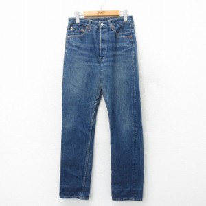 古着 リーバイス Levis 501 パンツ レディース 90年代 90s ヒゲ コットン USA製 紺 ネイビー デニム spe 中古 ボトムス 中古 古着