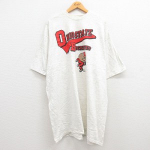 古着 半袖 ビンテージ Tシャツ ワンピース レディース 90年代 90s オハイオバックアイズ 大きいサイズ ロング丈 コットン クル 中古 古着