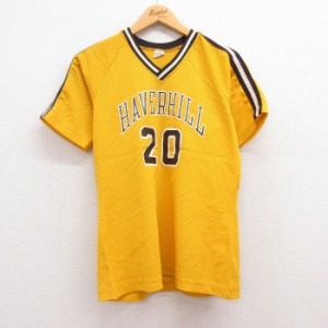 古着 チャンピオン champion 半袖 ビンテージ Tシャツ レディース 80年代 80s HAVERHILL メッシュ地 ラグラン Vネック USA製  中古 古着