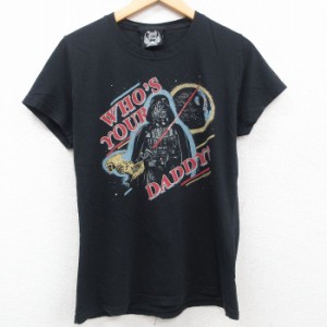 古着 ジャンクフード JUNK FOOD 半袖 Tシャツ レディース スターウォーズ STAR WARS ダースベイダー コットン クルーネック 黒 中古 古着