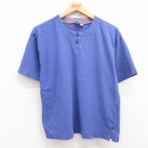 古着 コロンビア COLUMBIA 半袖 ビンテージ Tシャツ レディース 90年代 90s コットン ヘンリーネック 紫系 パープル 中古 中古 古着