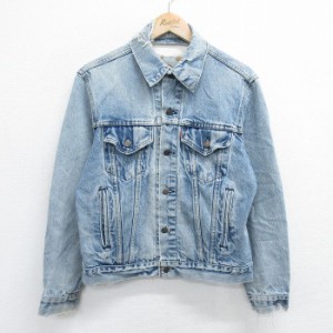 古着 リーバイス Levis 長袖 ジージャン メンズ 90年代 90s USA製 紺 ネイビー デニム Sサイズ 中古 アウター Gジャン ジャケ 中古 古着