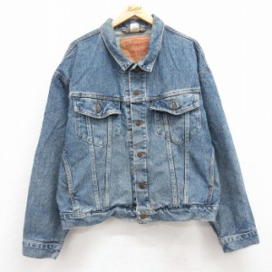 古着 リーバイス Levis 70598 長袖 ジージャン メンズ 00年代 00s コットン 紺 ネイビー デニム XLサイズ 中古 アウター Gジャ 中古 古着