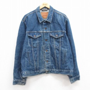 古着 リーバイス Levis 70506 長袖 ジージャン メンズ 90年代 90s コットン USA製 紺 ネイビー デニム Lサイズ 中古 アウター  中古 古着