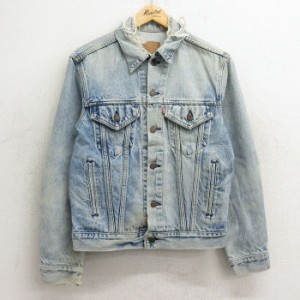 古着 リーバイス Levis 長袖 ジージャン メンズ 90年代 90s USA製 紺 ネイビー デニム Mサイズ 中古 アウター Gジャン ジャケ 中古 古着