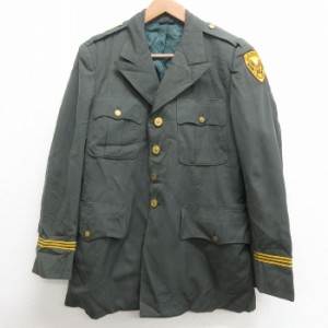 古着 長袖 ミリタリー ジャケット 将校服 ユニフォーム メンズ 70年代 70s USA製 緑 グリーン Mサイズ 中古 アウター フライト 中古 古着