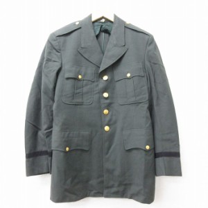 古着 長袖 ビンテージ ミリタリー ジャケット 将校服 メンズ 50年代 50s ウール USA製 緑 グリーン Mサイズ 中古 アウター フ 中古 古着