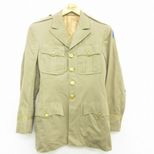 古着 長袖 ビンテージ ミリタリー ジャケット 将校服 メンズ 60年代 60s ベージュ カーキ XSサイズ 中古 アウター フライト 中古 古着