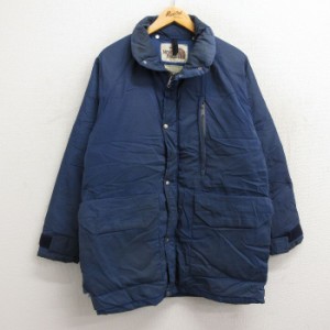 古着 ノースフェイス THE NORTH FACE 長袖 ダウン ジャケット メンズ 80年代 80s 茶タグ ブラウン ラグラン 紺 ネイビー spe M 中古 古着