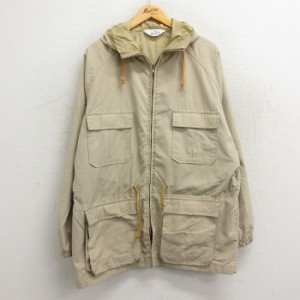 古着 ウールリッチ WOOLRICH 長袖 ジャケット マウンテン パーカー メンズ 80年代 80s ラグラン ベージュ カーキ Lサイズ 中古 中古 古着