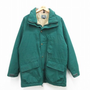 古着 ウールリッチ WOOLRICH 長袖 ジャケット メンズ 00年代 00s ロング丈 ラグラン 緑 グリーン Lサイズ 中古 アウター 中古 古着