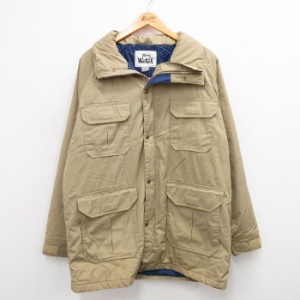 古着 ウールリッチ WOOLRICH 長袖 マウンテン ジャケット メンズ 80年代 80s ロング丈 ラグラン ベージュ カーキ Lサイズ 中古 中古 古着