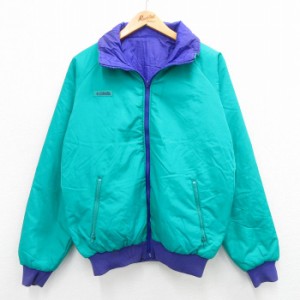 古着 コロンビア COLUMBIA 長袖 ナイロン ジャケット メンズ 80年代 80s ワンポイントロゴ リバーシブル シンサレート ラグラ 中古 古着