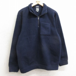 古着 ギャップ GAP 長袖 ハーフジップ フリース ジャケット メンズ 紺 ネイビー Lサイズ 中古 アウター 中古 古着