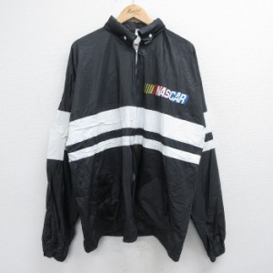 古着 長袖 ジャケット メンズ 00年代 00s NASCAR レーシング サイン入り 大きいサイズ 黒他 ブラック XLサイズ 中古 アウター  中古 古着