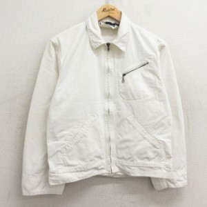 古着 ラルフローレン Ralph Lauren 長袖 ブランド ジャケット メンズ 90年代 90s 野球 コットン 白 ホワイト spe Mサイズ 中古 中古 古着