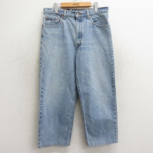 古着 ジーンズ Levis リーバイス 550 メンズ 90年代 90s コットン USA製 紺 ネイビー デニム W35 中古 ボトムス ジーパン Gパ 中古 古着