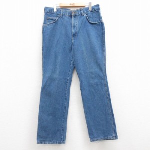 古着 ディッキーズ Dickies ジーンズ メンズ 80年代 80s BRANDERS コットン タロン 紺 ネイビー デニム W35 中古 ボトムス ジ 中古 古着