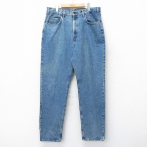 古着 ギャップ GAP ジーンズ メンズ 90年代 90s コットン USA製 紺 ネイビー デニム W37 中古 ボトムス ジーパン Gパン ロング 中古 古着