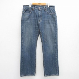 古着 リーバイス Levis 559 ジーンズ メンズ ヒゲ コットン 紺 ネイビー デニム W34 中古 ボトムス ジーパン Gパン ロング パ 中古 古着