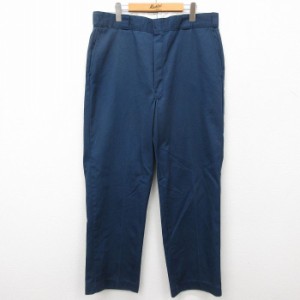 古着 ディッキーズ Dickies ワーク パンツ メンズ 90年代 90s 874 USA製 タロン 紺 ネイビー W38 中古 ボトムス ロング 中古 古着