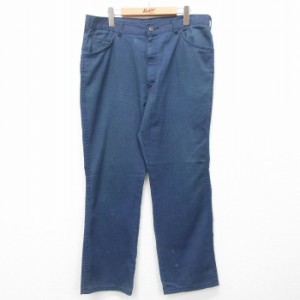 古着 ディッキーズ Dickies パンツ メンズ 80年代 80s タロン 紺 ネイビー W38 中古 ボトムス ロング 中古 古着