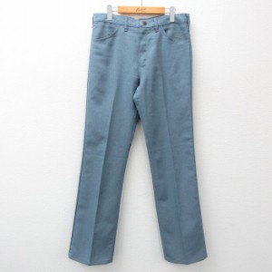 古着 ラングラー Wrangler ランチャー パンツ メンズ 80年代 80s USA製 タロン 薄紺 ネイビー W33 中古 ボトムス ロング 中古 古着